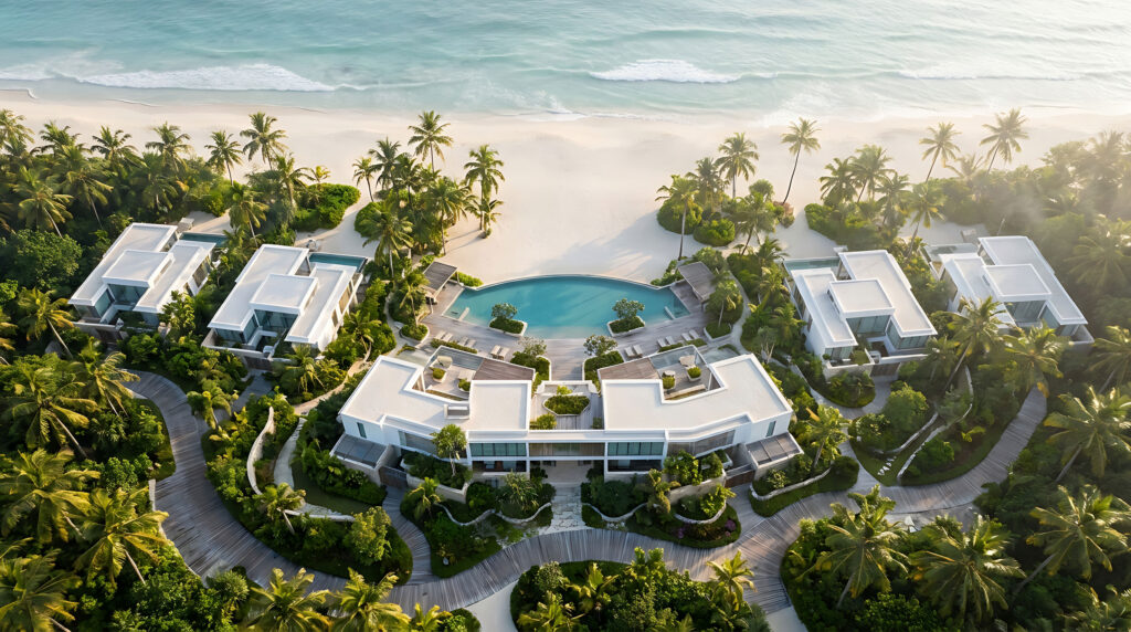 resort drone shot